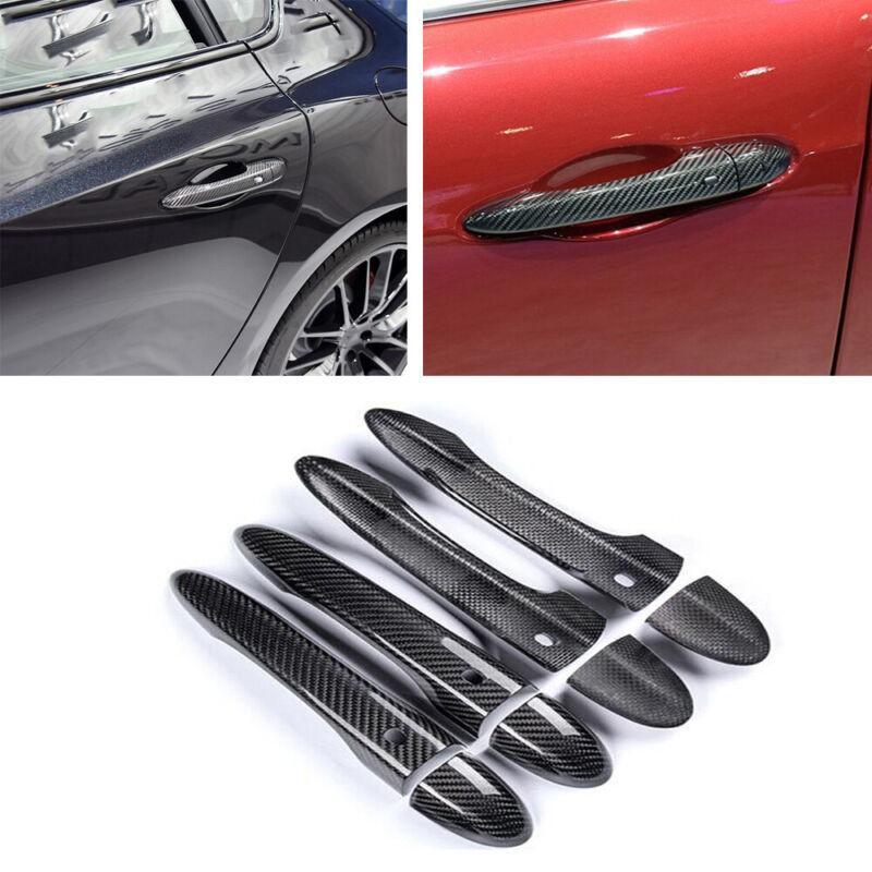 Suitable for 2014-2019 for Maserati Ghibli door handle cover trim kit, carbon fiber, 4-piece set. n