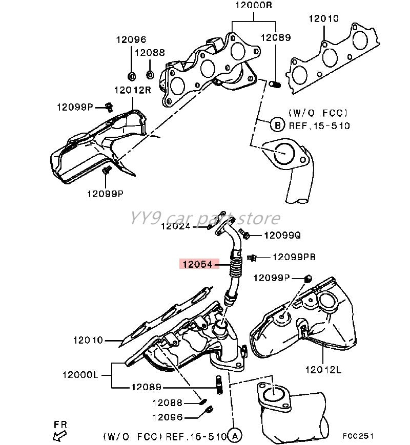 Exhaust Manifold EGR Pipe fit for Mitsubishi Pajero Montero 3.0L V83W V93W 2006 Q