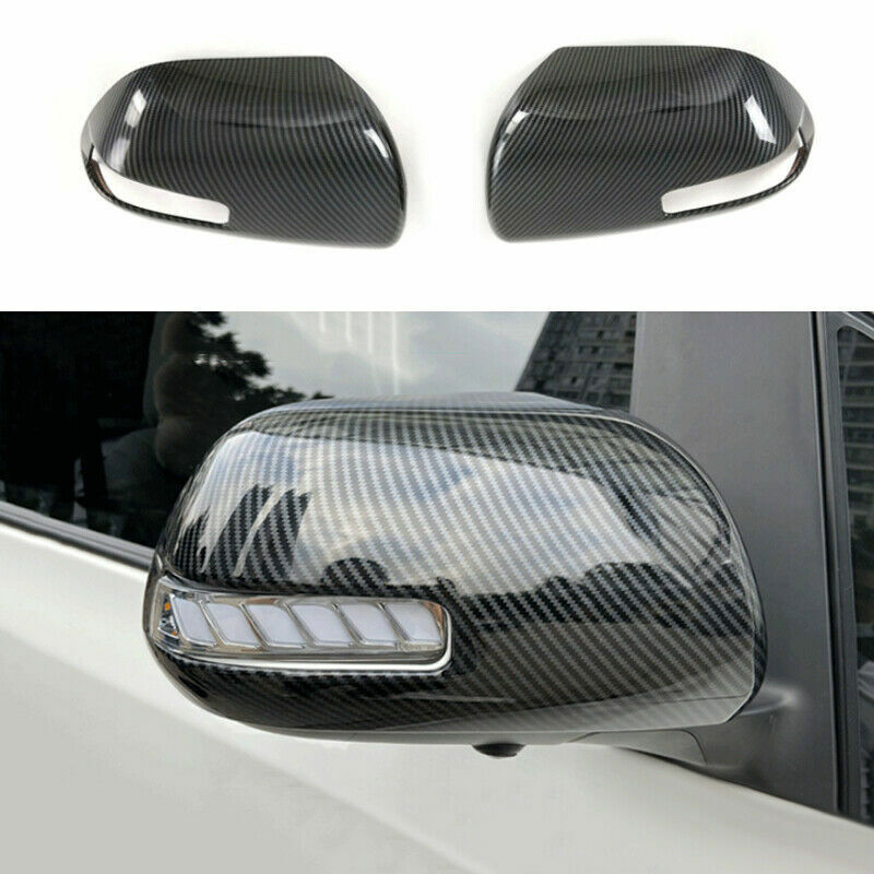 Carbon Fiber Door Side Rear View Mirror Cover Trim for Toyota for Sienna 2015-2020