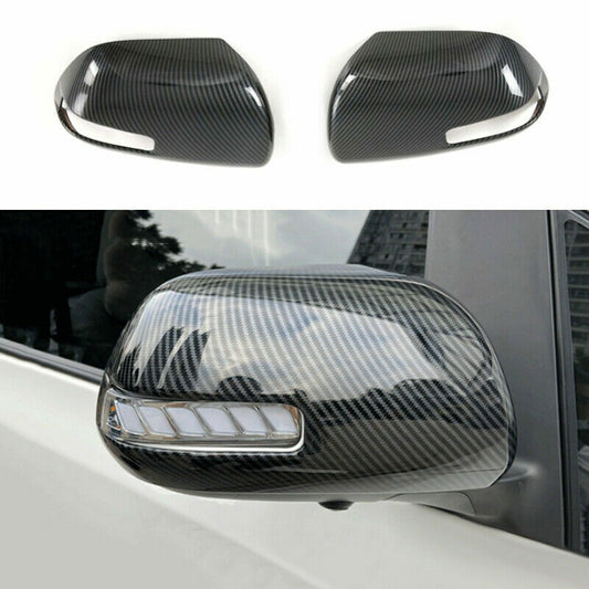 Carbon Fiber Door Side Rear View Mirror Cover Trim for Toyota for Sienna 2015-2020