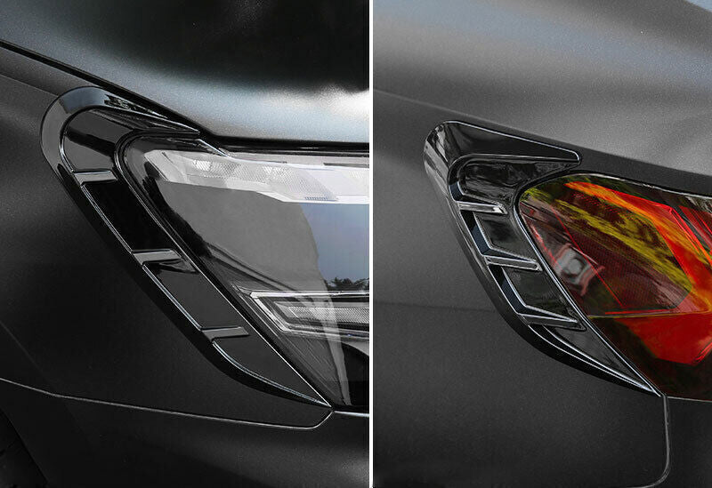 Fit for Audi A3 2022-2023 Glossy Black Front Rear Headlight Lamp Eyebrow Trim 4P