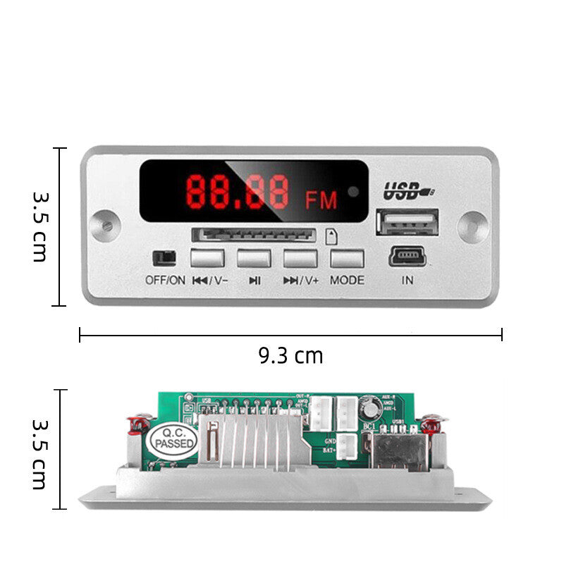 MP3 Player Decoder Board 12V Bluetooth 5.0 Car TF USB FM Radio Audio Module Kit v