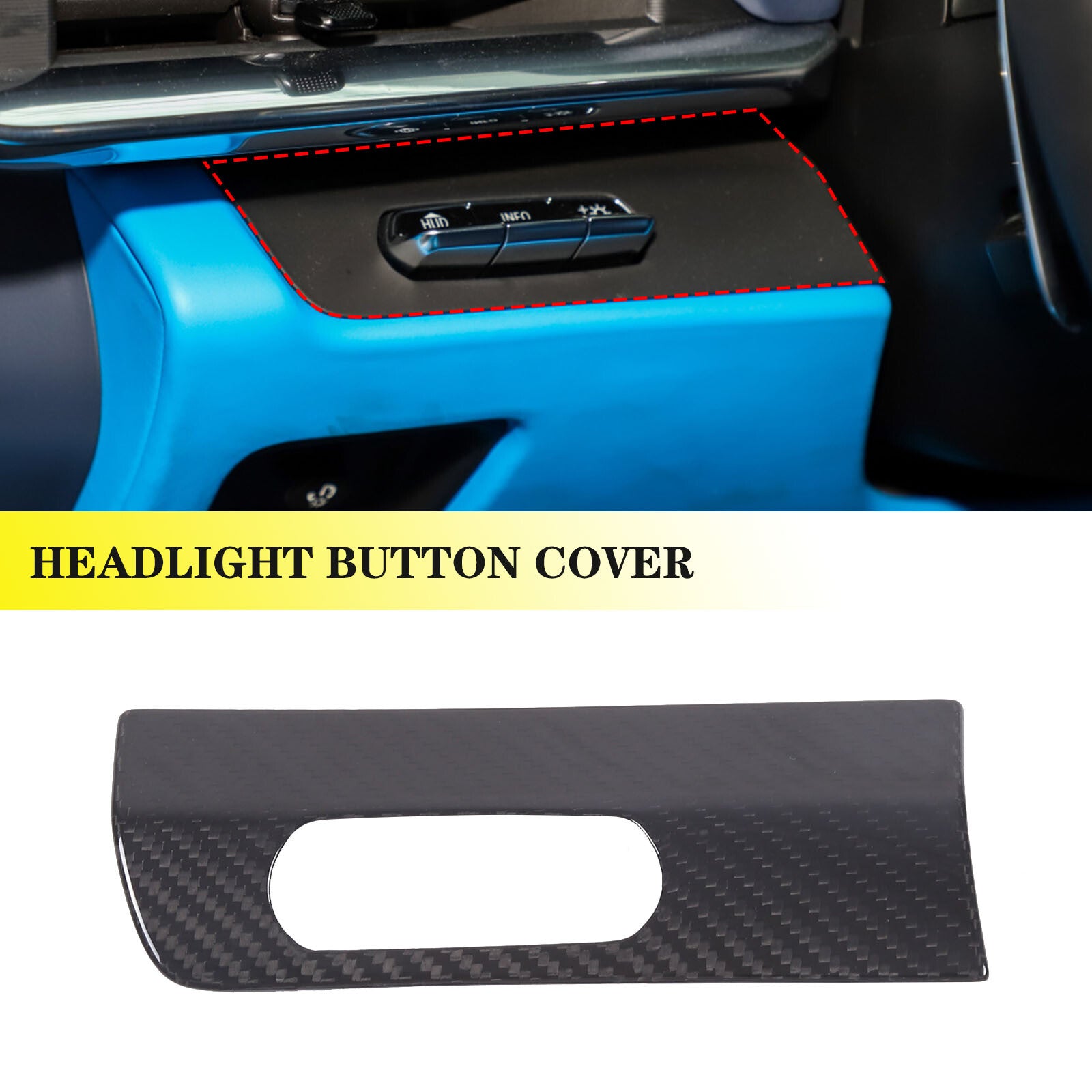 for Corvette C8 Stingray Z06 Z51 2020-24 HUD Switch Control Button Cover Carbon - v