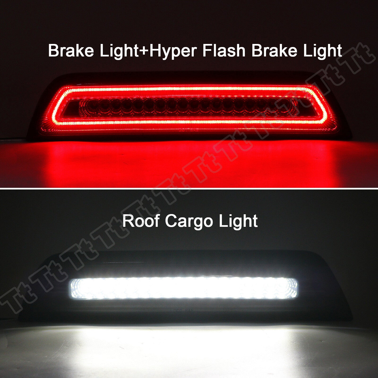 Suitable for Tacoma flash LED third tail brake cargo light smoke from 2016 to 2022- v