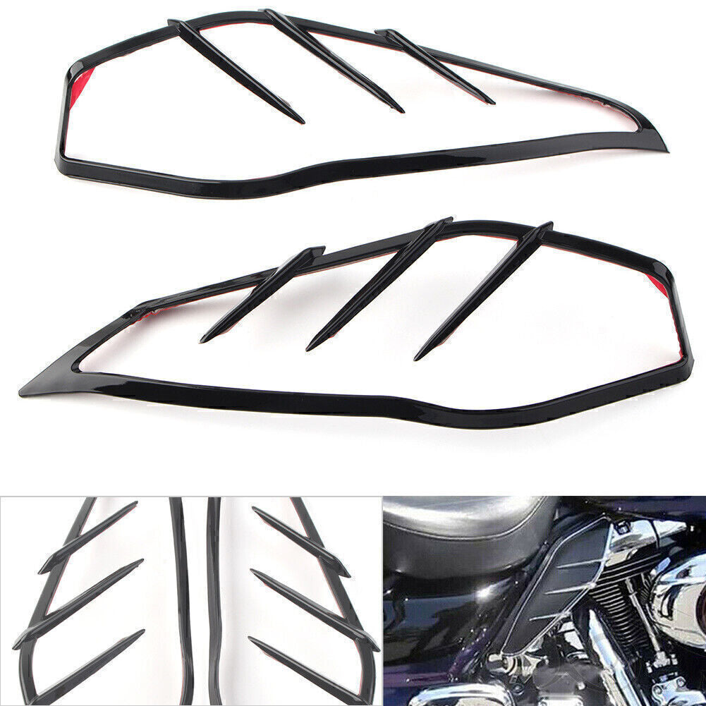Black Mid-Frame Air Deflector Trim Fit for Harley Electra Tri Glide FLHTC FLHTCUTG Q