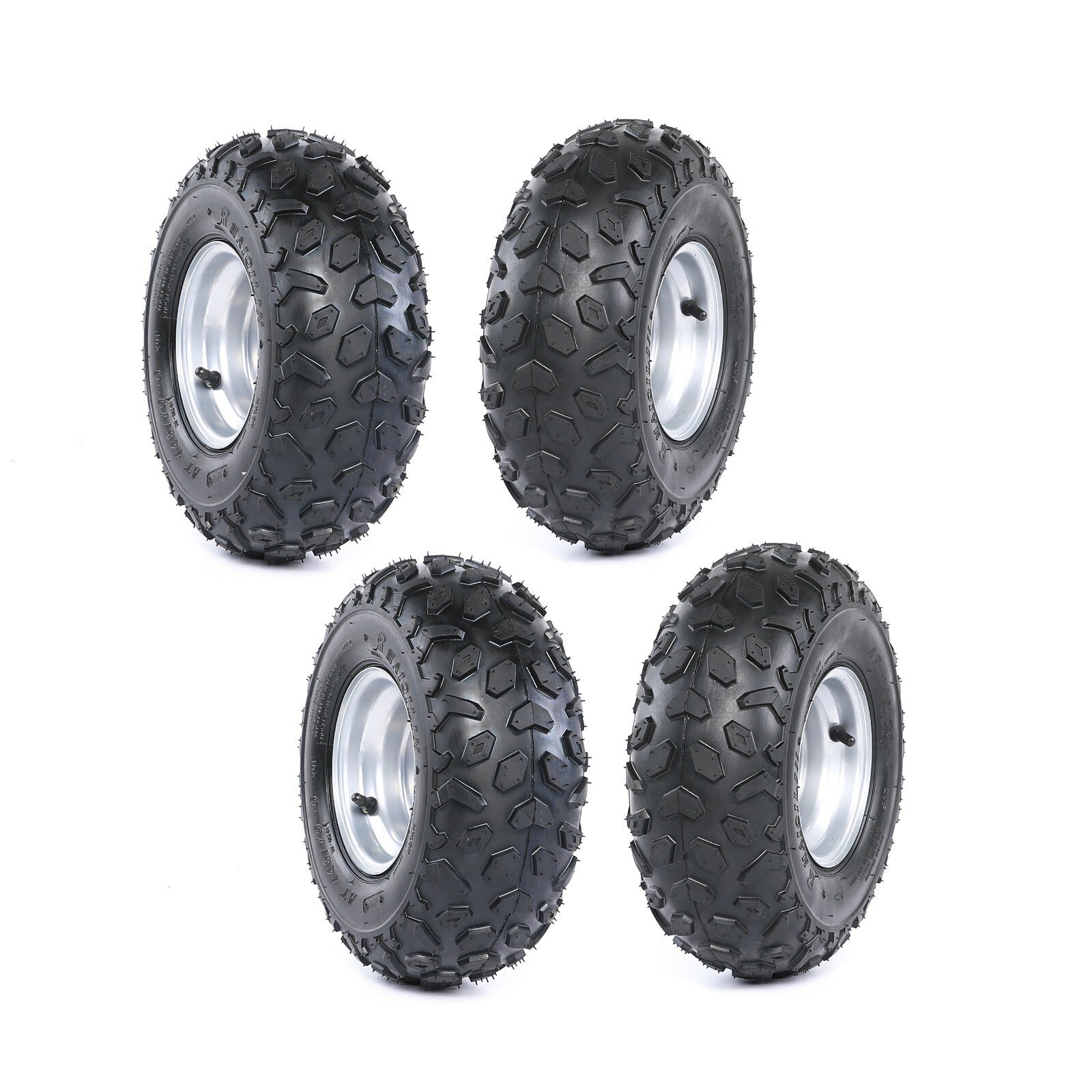 4 Pack 145/70-6 6 inch Front Rear Wheel Tyre Rim For ATV Quad Lawn Mower Go Kart