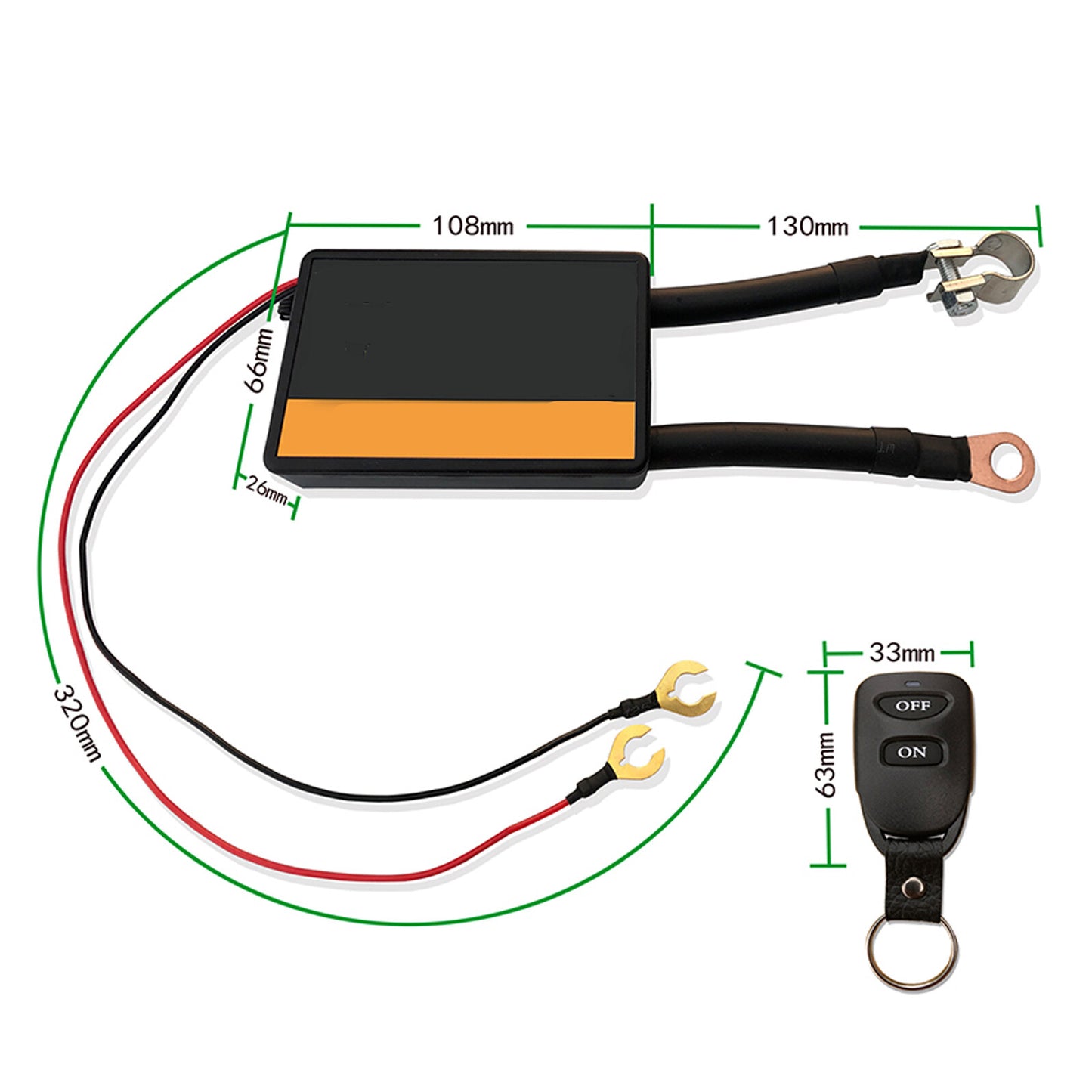 Brand new dual-remote wireless car battery disconnect switch and relay master killer
