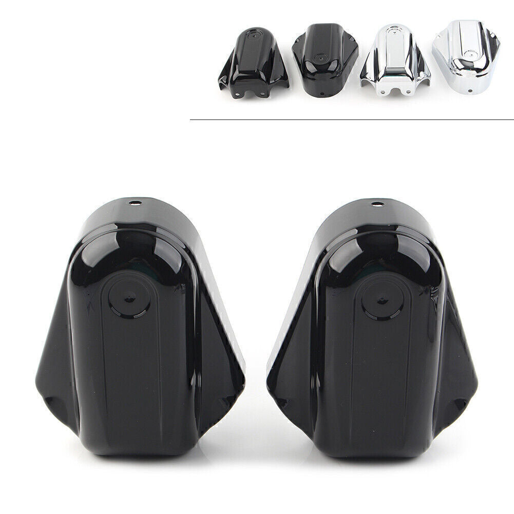 2pcs Rear Axle Cover Swingarm Caps Fit for Harley Softail 2008-2017 Black/Chrome