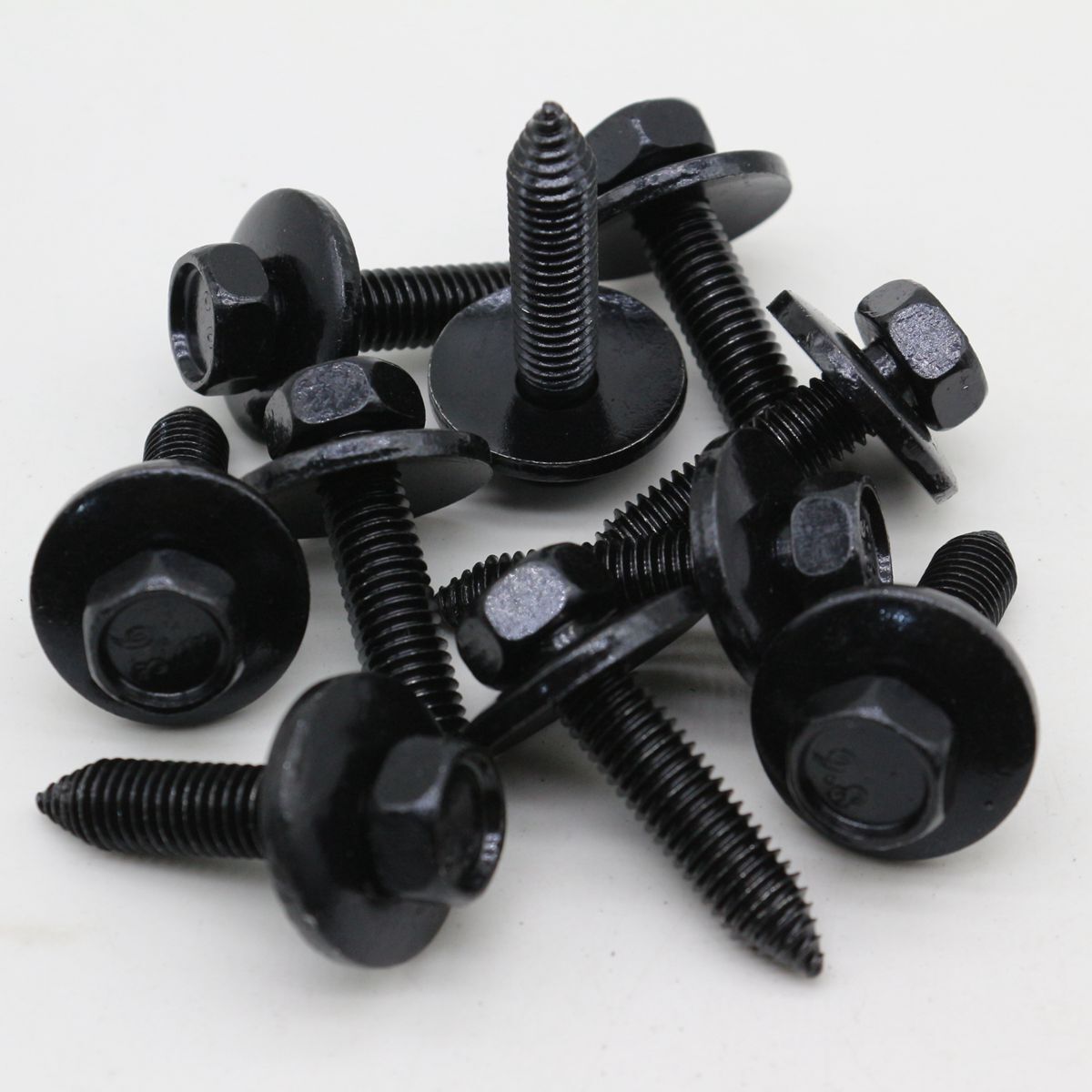 new 10-piece M8-1.25 x 35 mm hex head gemstone body bolts, metal, suitable for universal 11503668