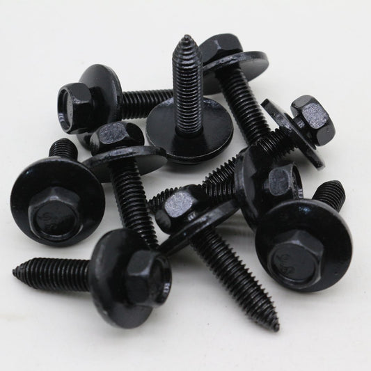 new 10-piece M8-1.25 x 35 mm hex head gemstone body bolts, metal, suitable for universal 11503668