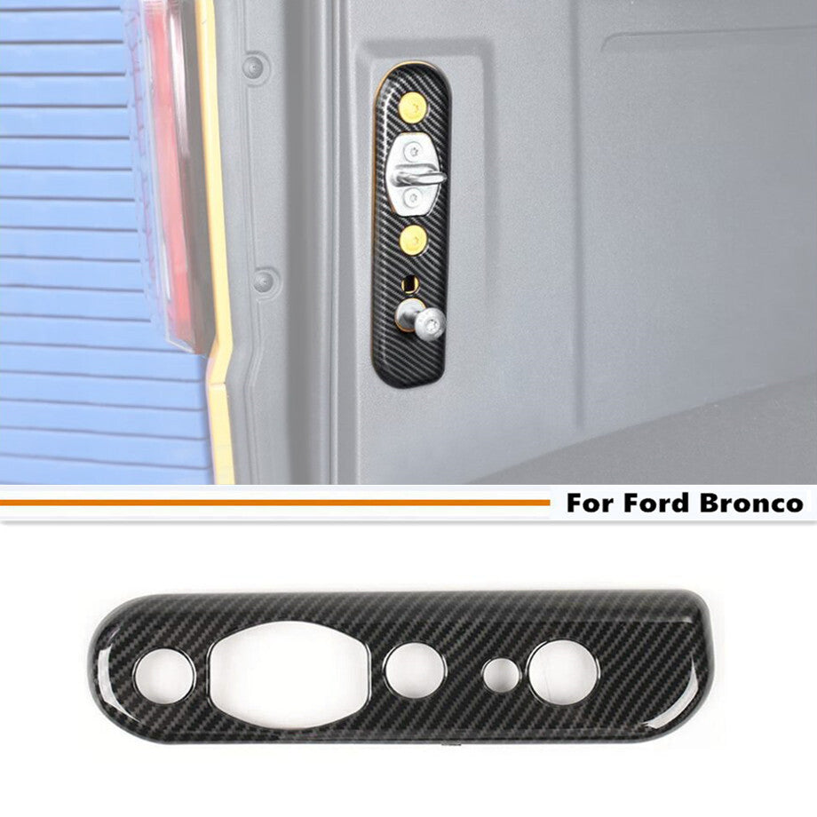 Car Tailgate Trunk Lock Cover Trim For Bronco 2021-2024 Accessories Carbon v