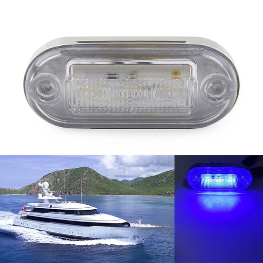 12V LED Navigation Signal Light Lamp Fit Truck Trailer RV Boat Yacht Blue n