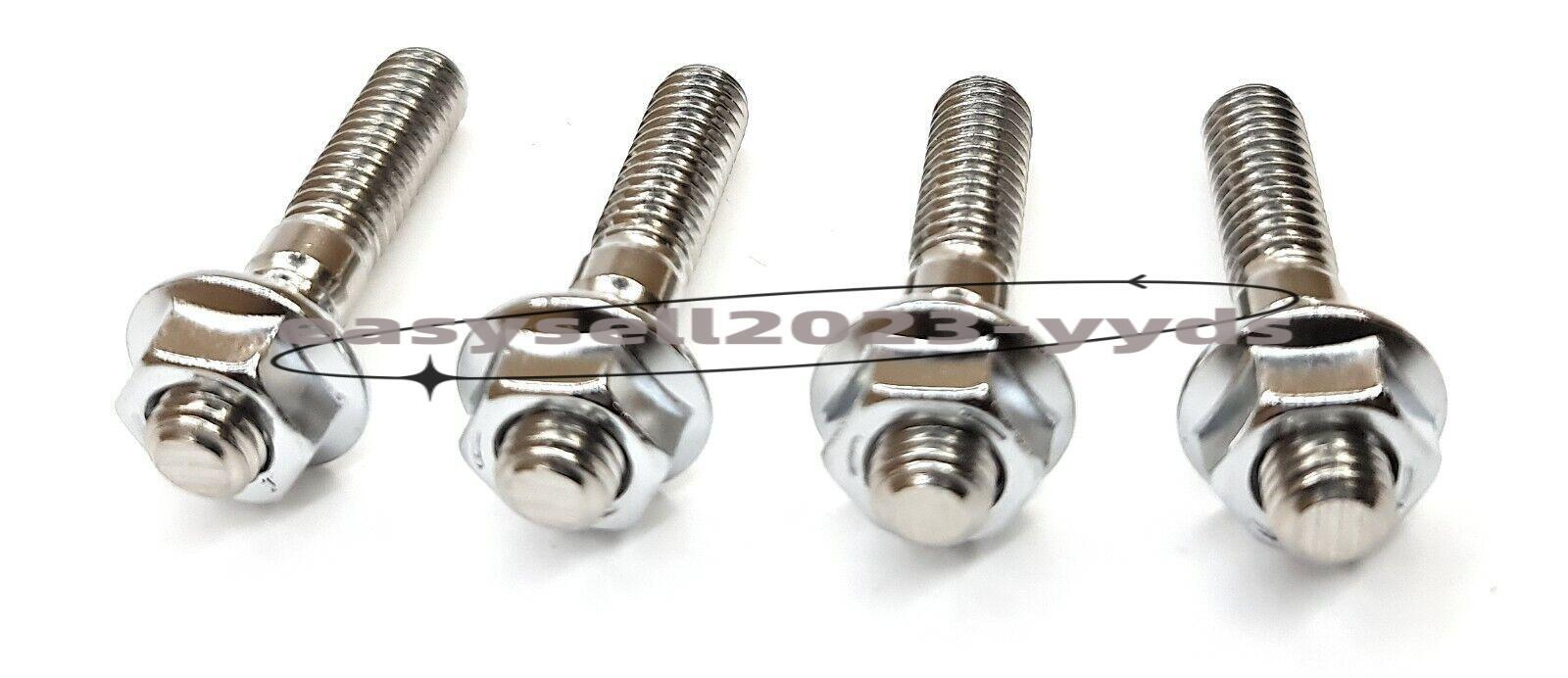 Exhaust Manifold Port Studs w/ Nuts for Harley Dyna Sportster Softail Touring 4x