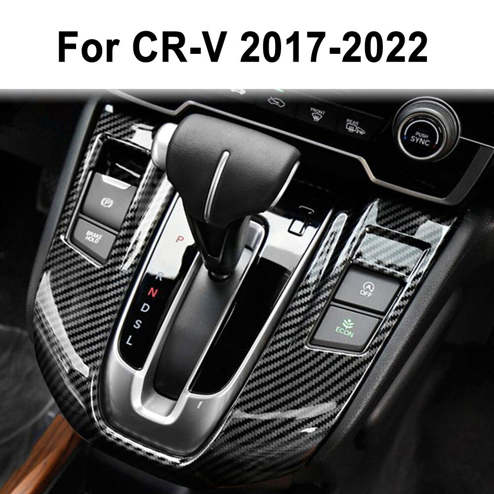 Carbon fiber style console shift panel cover trim for 2017-2022 for Honda CR-V n