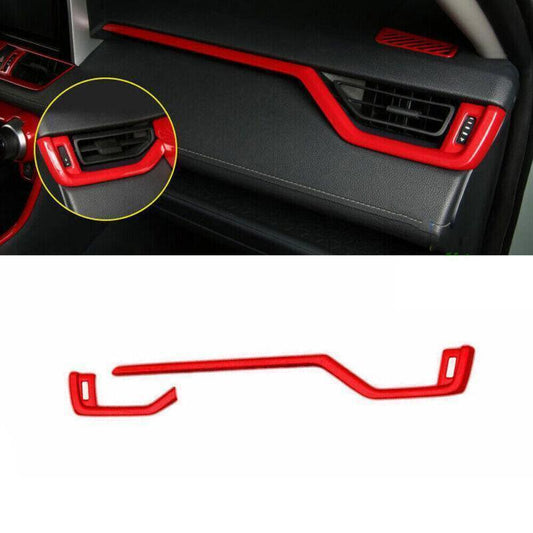 for Toyota RAV4 2019-2024 Red Console Dashboard Stripe air outlet Cover Trim 2X