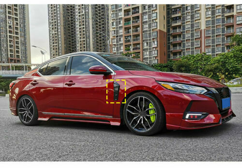 2p for Nissan Sentra 2020-22 Carbon Fiber Front Side Door Fender Wing Cover Trim