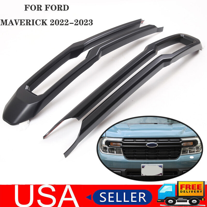 Matt Black Front Bumper Protective Grille Cover Trim  for ford  Maverick 2022 - 2023