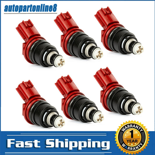 6Pcs Fuel Injectors 16600-96E01 Fits for Infiniti I30 1996-99 for Nissan Maxima 92-99 F
