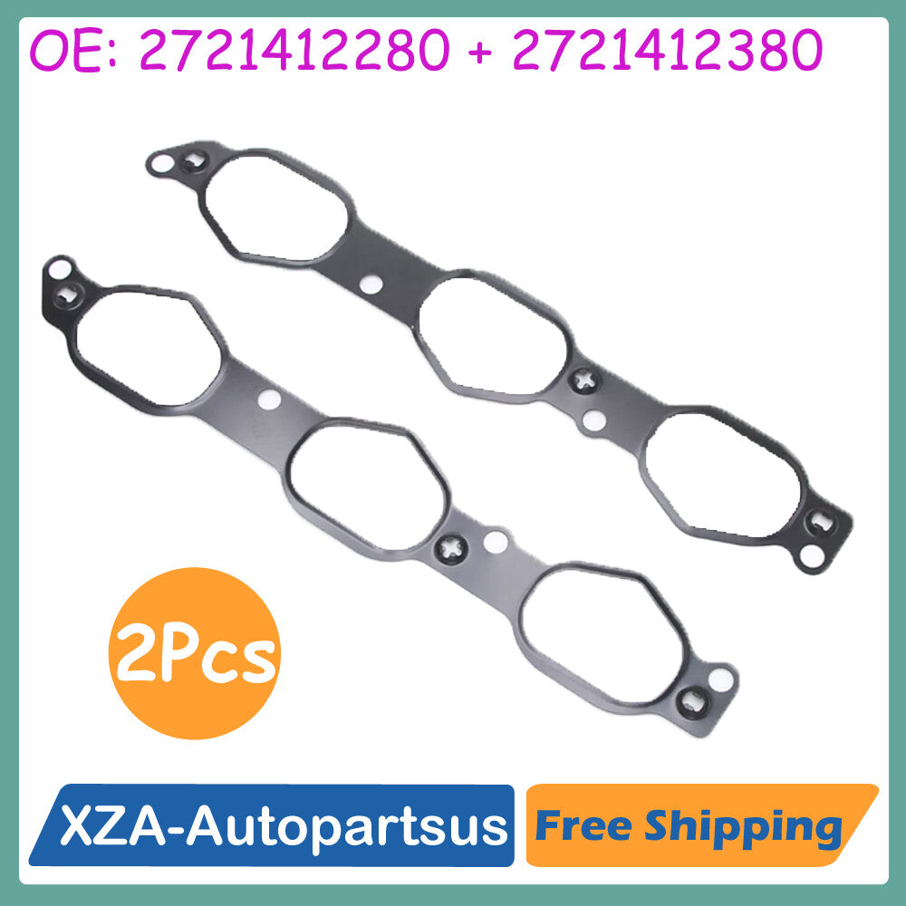 Left + Right Engine Intake Manifold Gasket for Mercedes-Benz M272 M273 V6 Q