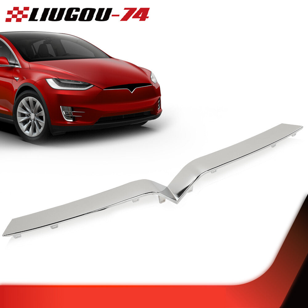 Suitable for 16-20 for Tesla Model X front upper grille trim, chrome 1047022-00-D