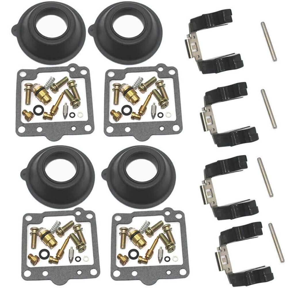 Carburetor 4 Sets Accessories Brass+Rubber Diaphragm Float FOR GS550 80-1982 v