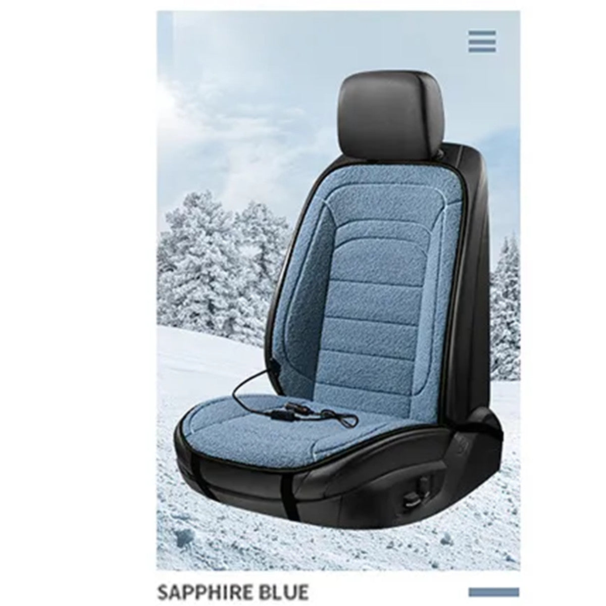 Heated Car Driver for Seat Cover Heating Pad Cushion Winter Warmer Lamb Wool 12V Q