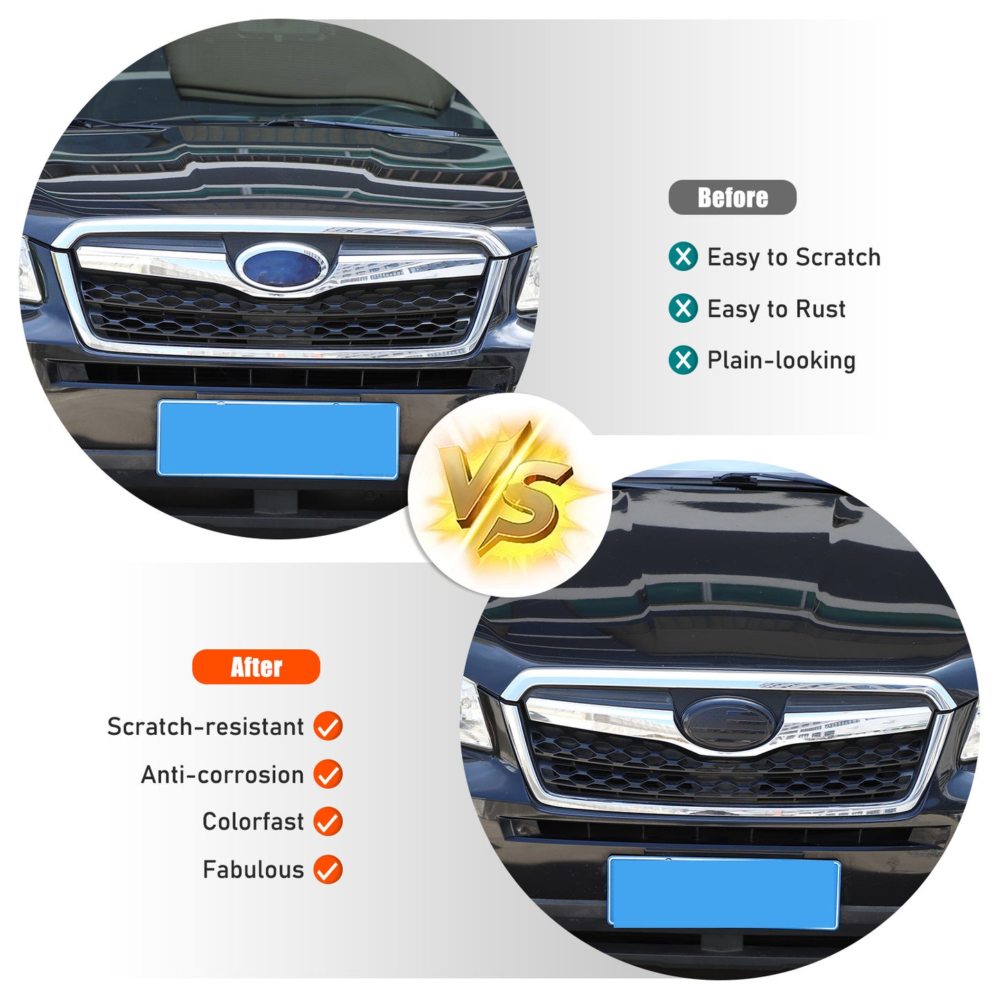 Tailgate badge, front grille American flag badge for Subaru Forester 2013 - 2018 2X- n