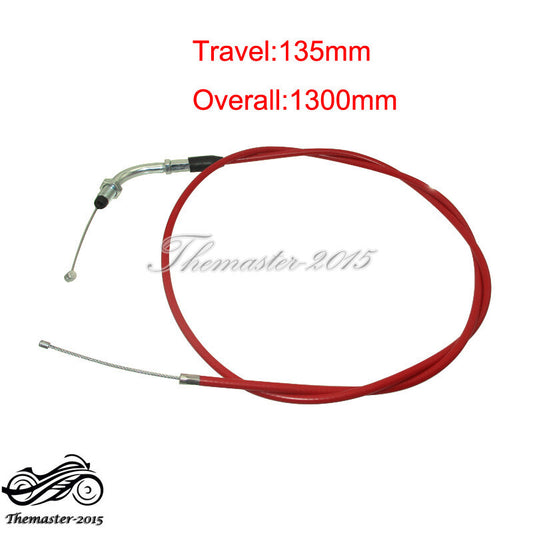 511300mm Racing Carb Gas Red Throttle Cable 49 50cc 60cc 66cc 80 cc Motorized Q