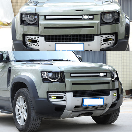 Fog light yellow pre-cut vinyl tone cover for Land Rover for Defender 2020 - 2023 2 pieces Q