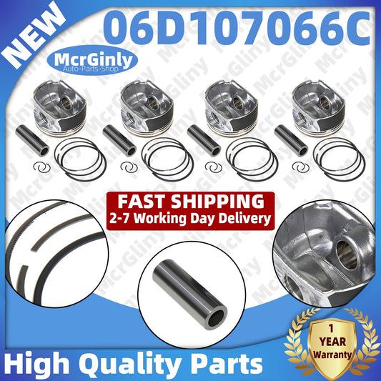 Piston kit Φ82.5 mm 06D107066C 06D107066T for Audi A3 A4 A6 TT and for Jetta Eos 2.0T - n