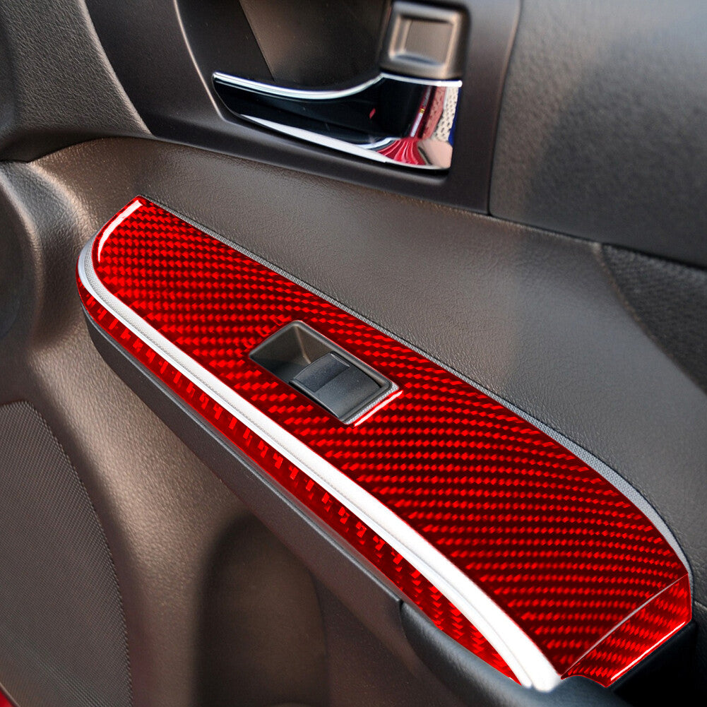 Red Carbon Fiber Radio With CD Player Type A Trim for Hyundai Azera 2006-2011 v