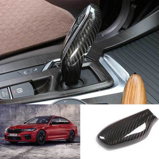 Real Carbon Fiber Center Console Gear Shift Knob Head For 5 17-23 B n