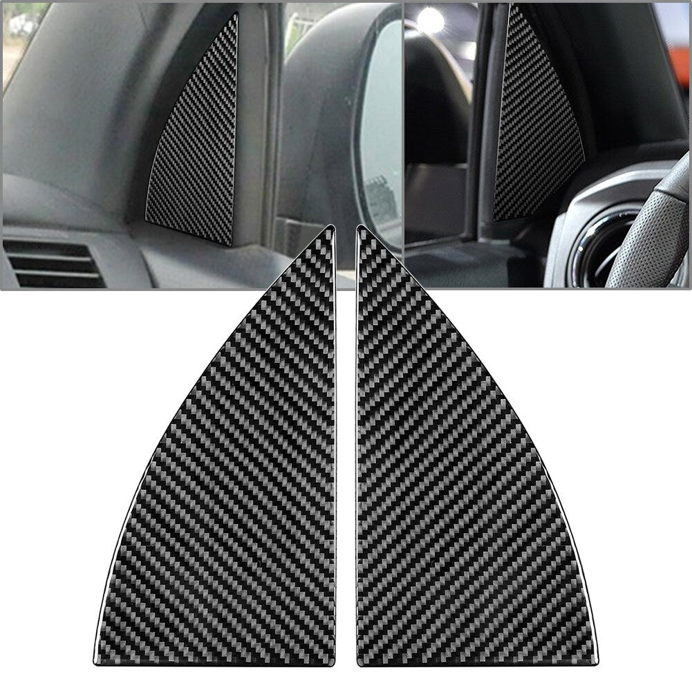Interior Front Door A-Pillar Cover Trim Fit for Toyota Tacoma 2015-2022 Black LHD