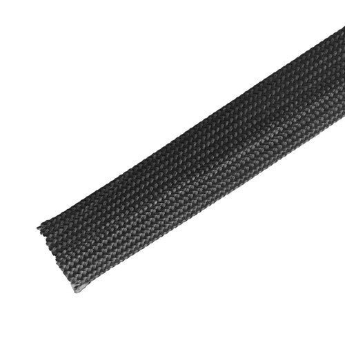 Fiberglass-wrapped heat hose cover - 1/2 inch ID x 10' black adjustable hose 10 feet