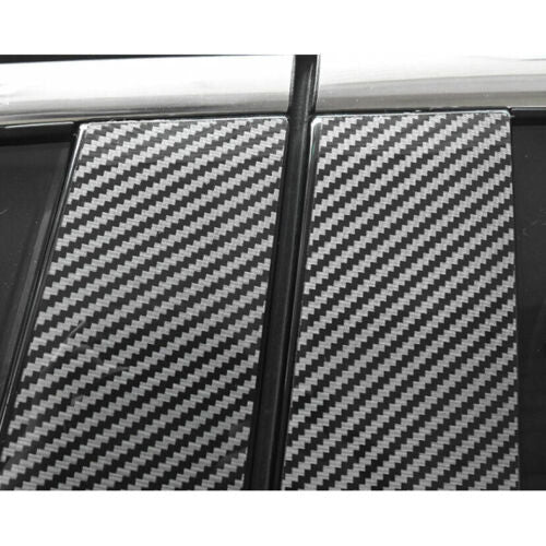 for Hyundai Sonata 2020-2023 Carbon Fiber PC Side Window Pillar Panel Cover Trim