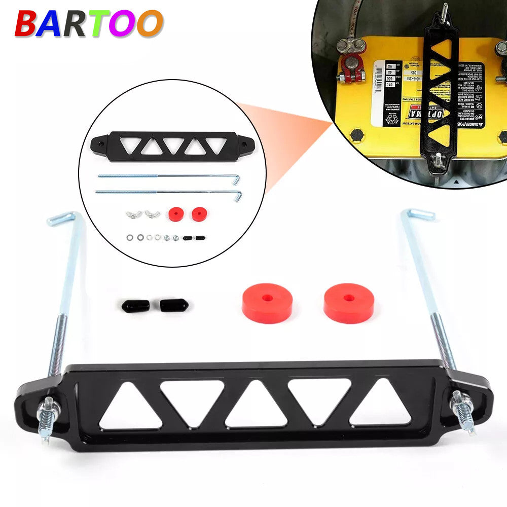 Aluminum Battery Fixed Bracket Retaining Clamp Tie Down Holder 10J-Hook Bolt Q