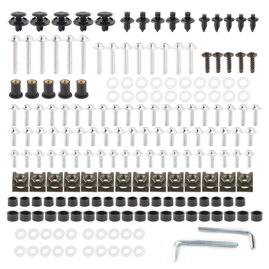 Fairing Bolt Kit Body Screws Nuts Set w/ Box for Honda CBR250R CBR300R SILVER