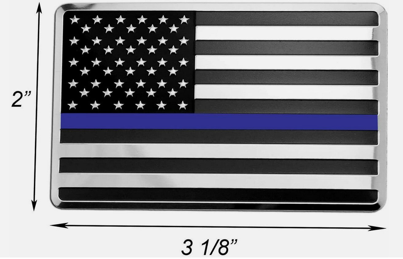 Car Side Fender Rear Emblem Sticker American Flag Chrome Black for Audi 2x- v