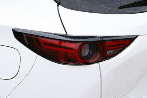 for Mazda CX-5 2017-2021 Carbon Fiber Rear Tail Light Lamp Eyebrow Strip Trim 4X