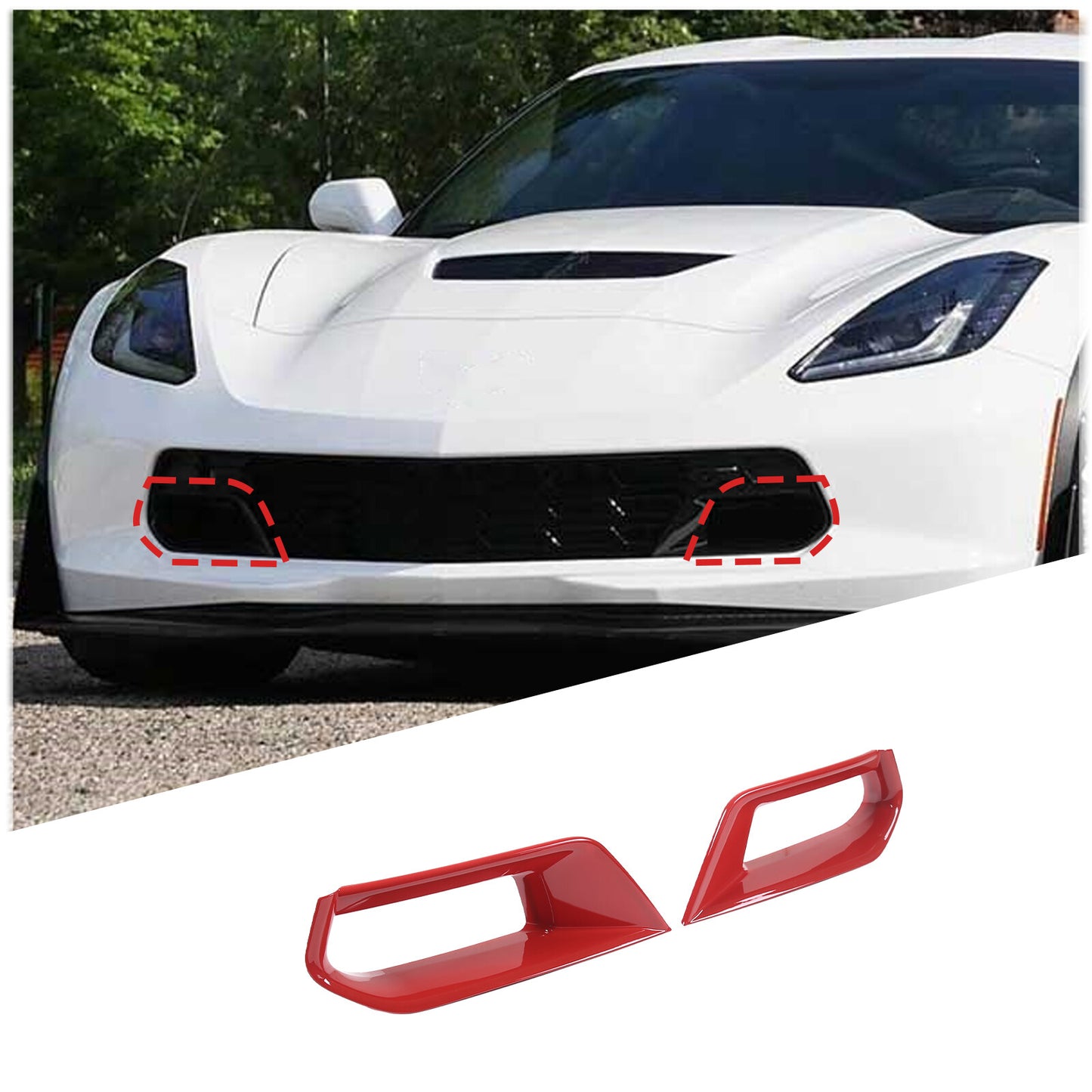 ABS Sport Red Side Vent Cover Trim for Toyota 86/ for Subaru BRZ 2022