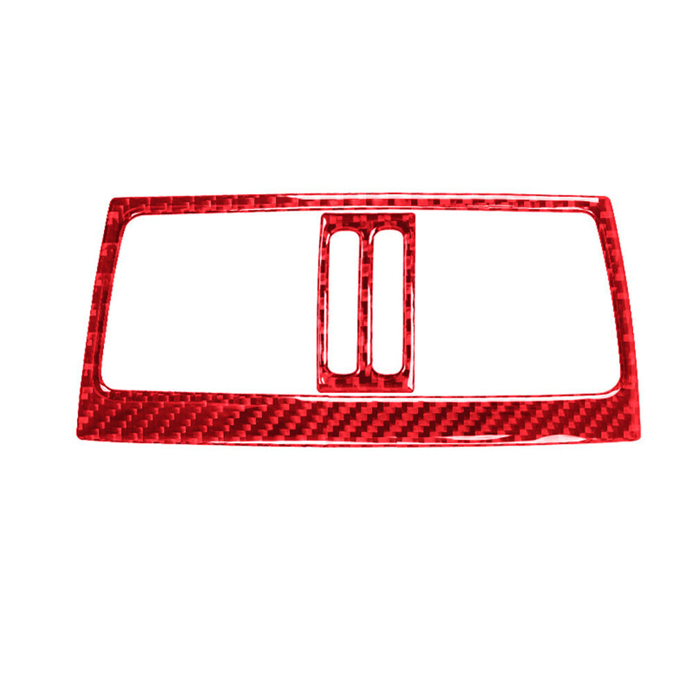 2X Red Carbon Fiber Interior Copilot Dashboard Cover Trim for Audi Q7 2016-2019 v