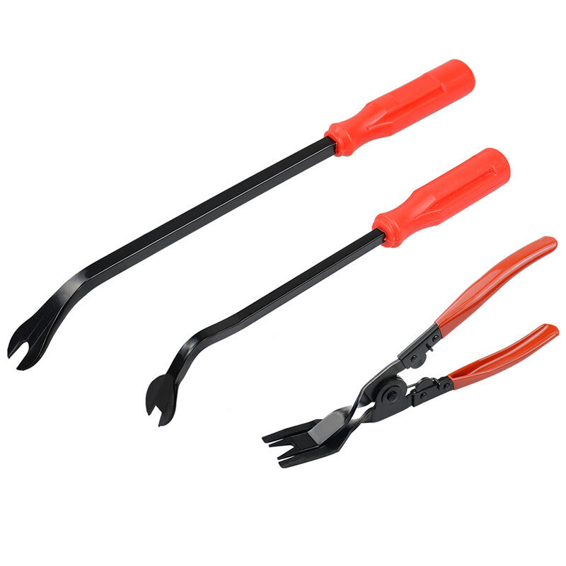 Car Door Panel Remover Retaining Clip Trim Fastener Pliers Puller Pry Bar Tool