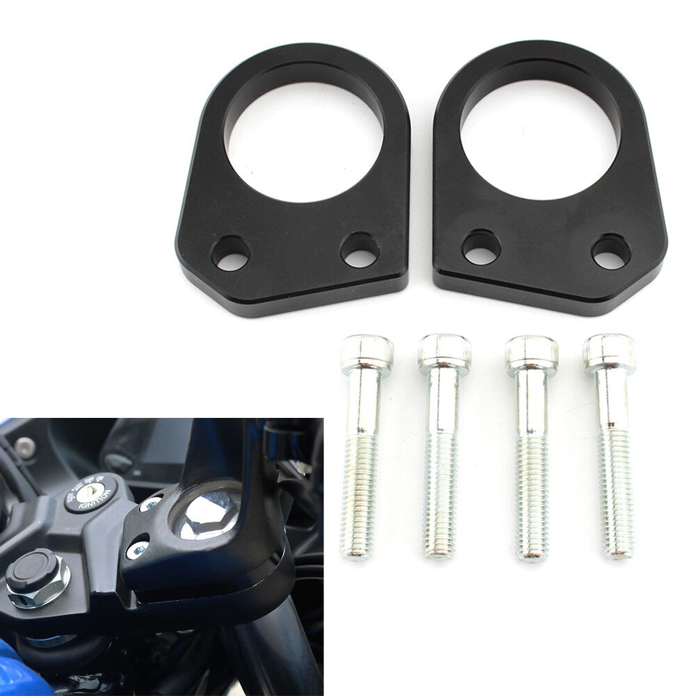 for Suzuki GIXXER 250 SF 2x Black Motorcycle Handlebar Riser Spacer Mount Clamp Q