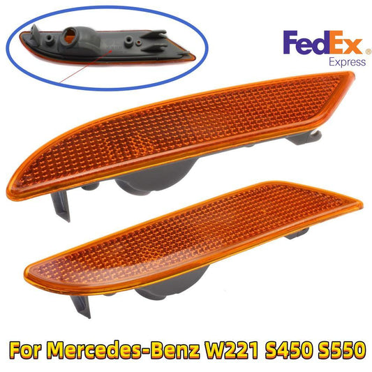 Pair Front Plastic Bumper Side Marker Light for Mercedes-Benz W221 S450 S550