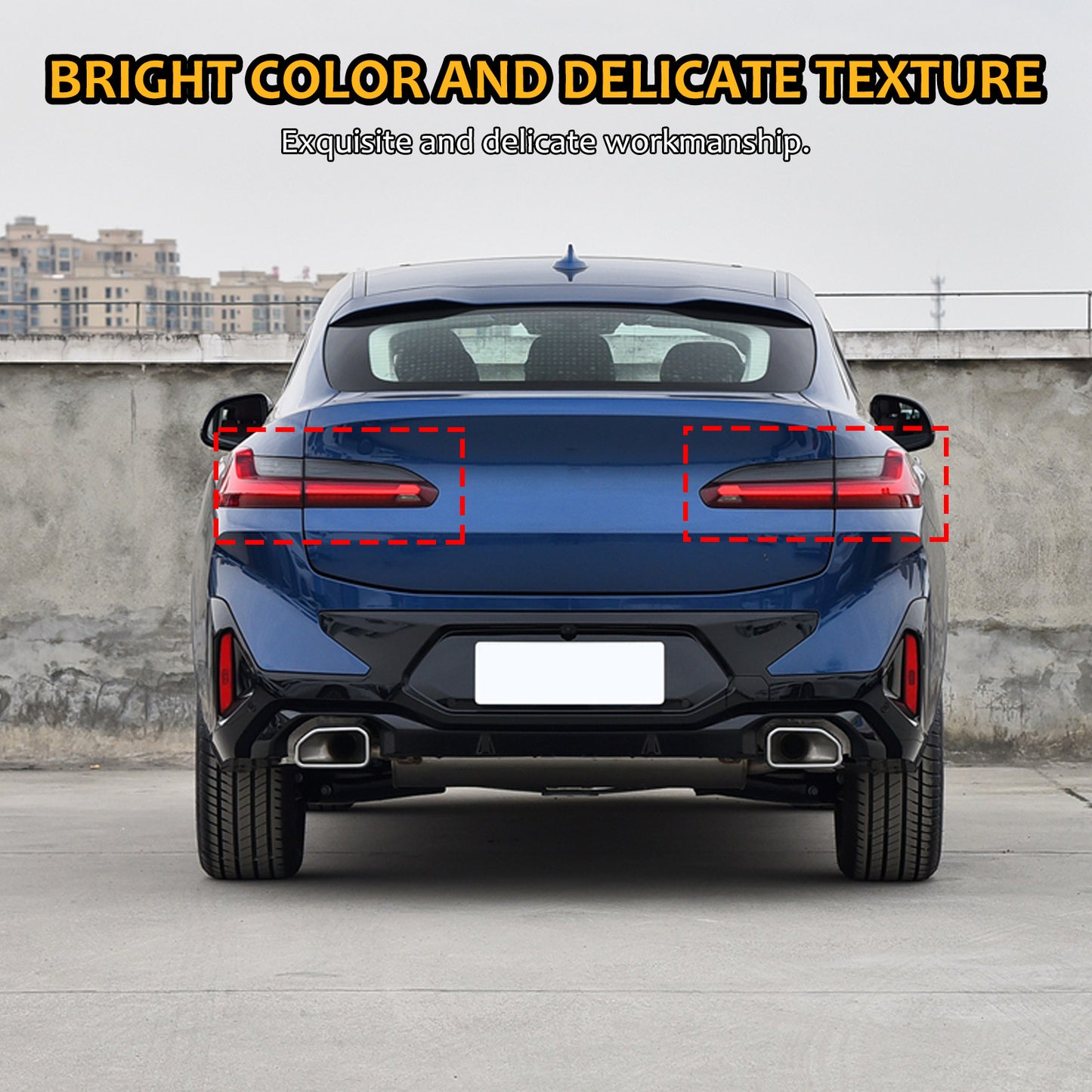 Smoked Black Taillight Cover Rear Cover Trim Accessory for X4 2019-24 n
