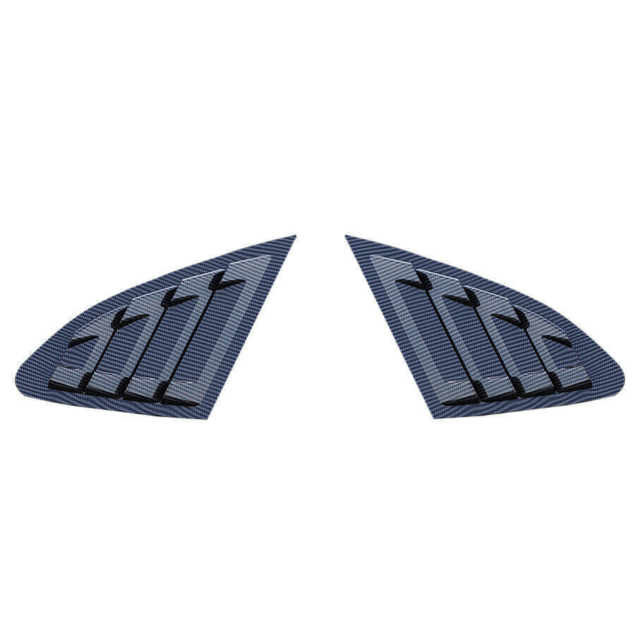 2 Pcs Carbon Fiber Look Side Window Louver Shutter Cover For 16-20 Chevy Malibu
