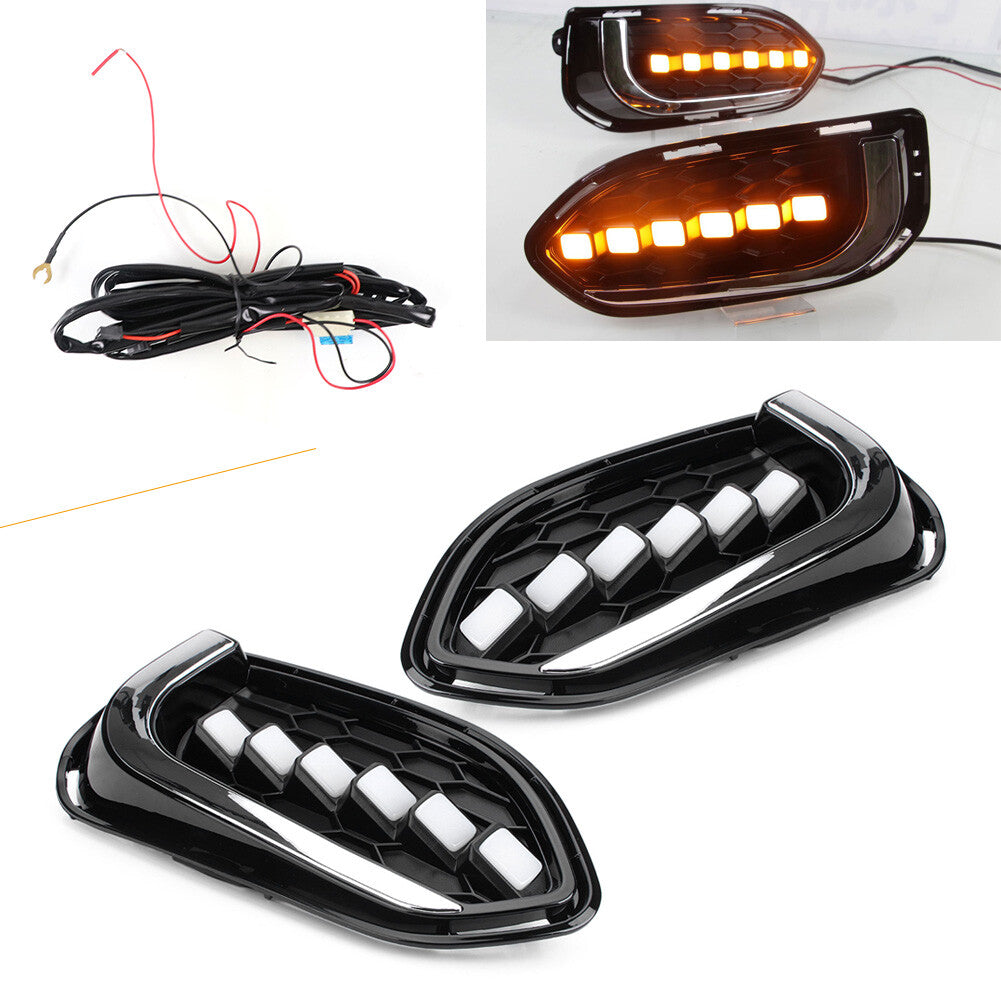 2x LED DRL Daytime Running Light Fit for Honda Fit/Jazz 2018-20 Q