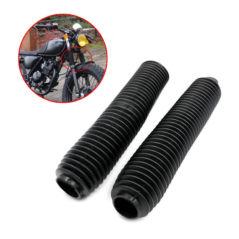 2-Piece Set with Fork Dust Cover, Leg Wrappers, Shock-Absorbing Rubber Suitable for Motorcycles, Scooters, Off-Road Bikes - n
