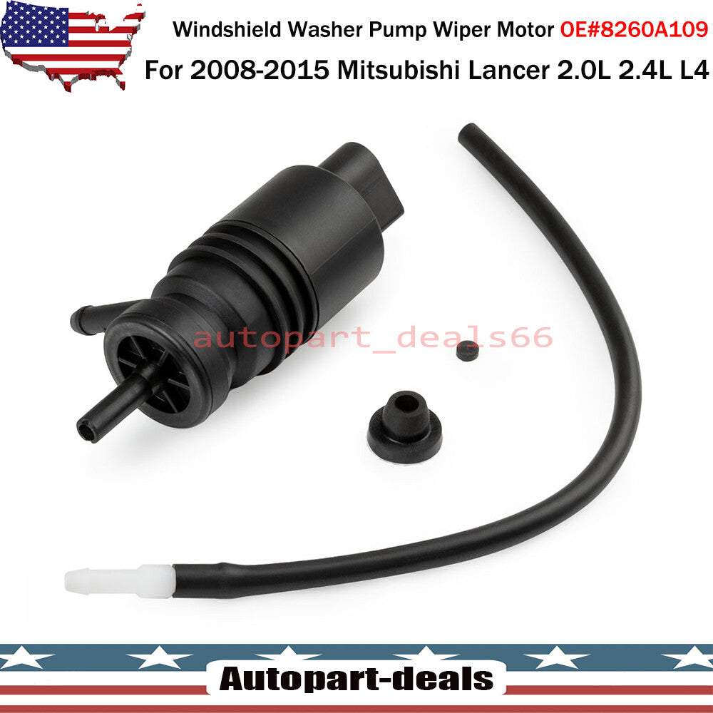 Windshield Washer Pump Wiper Motor for 2008-15 for Mitsubishi Lancer 2.0L 2.4L L4 Q