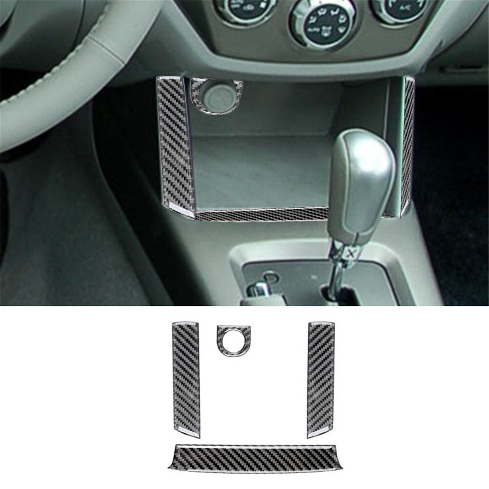 3Pcs Red Carbon Fiber Interior Gear Shift Panel Cover Trim for Audi Q7 2007-2015 v